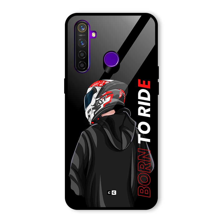 Born To Ride Glass Back Case for Realme 5 Pro