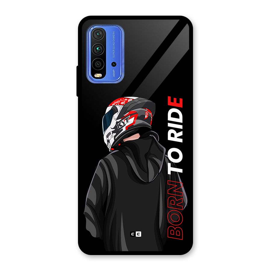 Born To Ride Glass Back Case for Redmi 9 Power