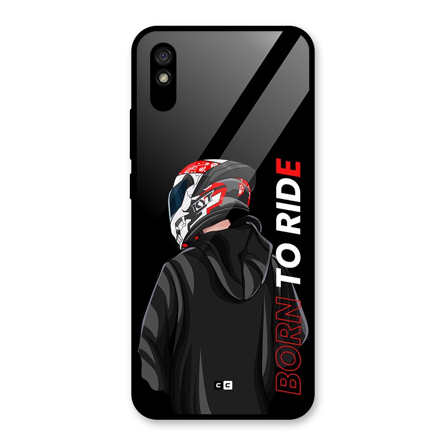 Born To Ride Glass Back Case for Redmi 9i