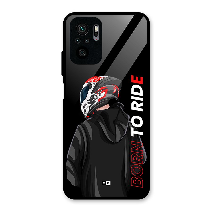 Born To Ride Glass Back Case for Redmi Note 10