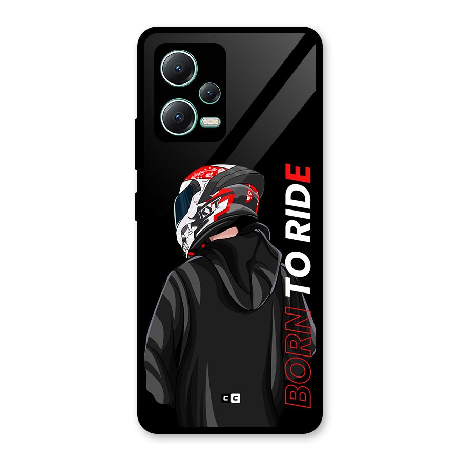 Born To Ride Glass Back Case for Redmi Note 12 5G