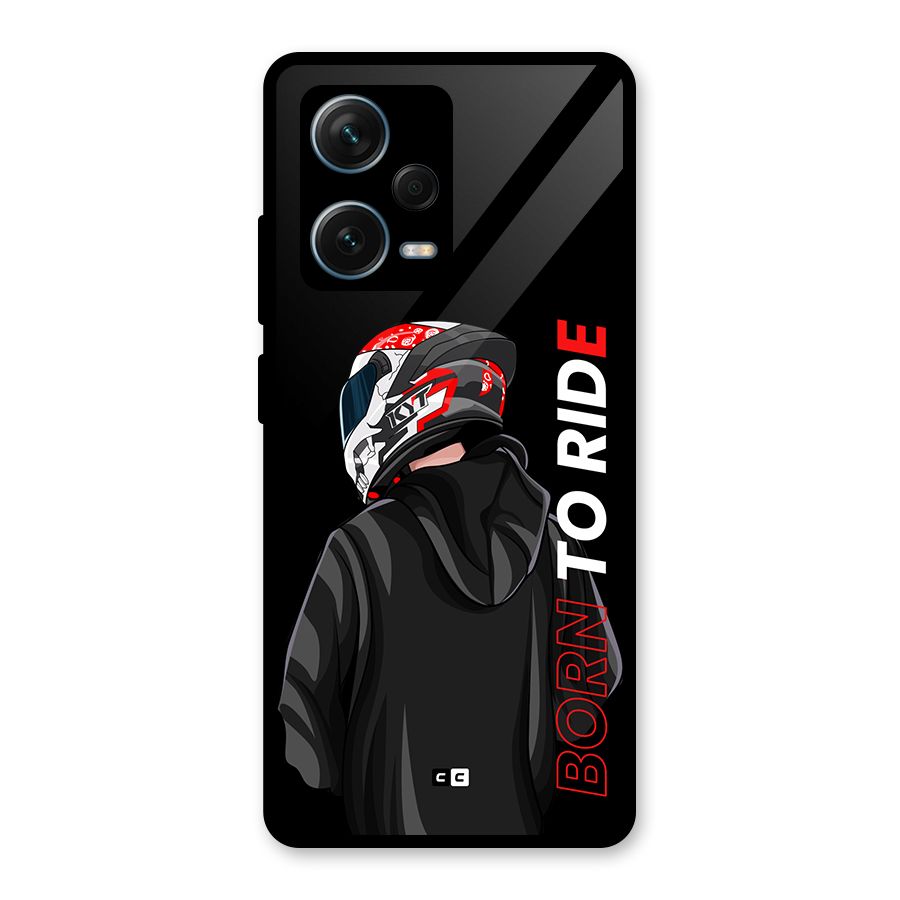 Born To Ride Glass Back Case for Redmi Note 12 Pro Plus 5G