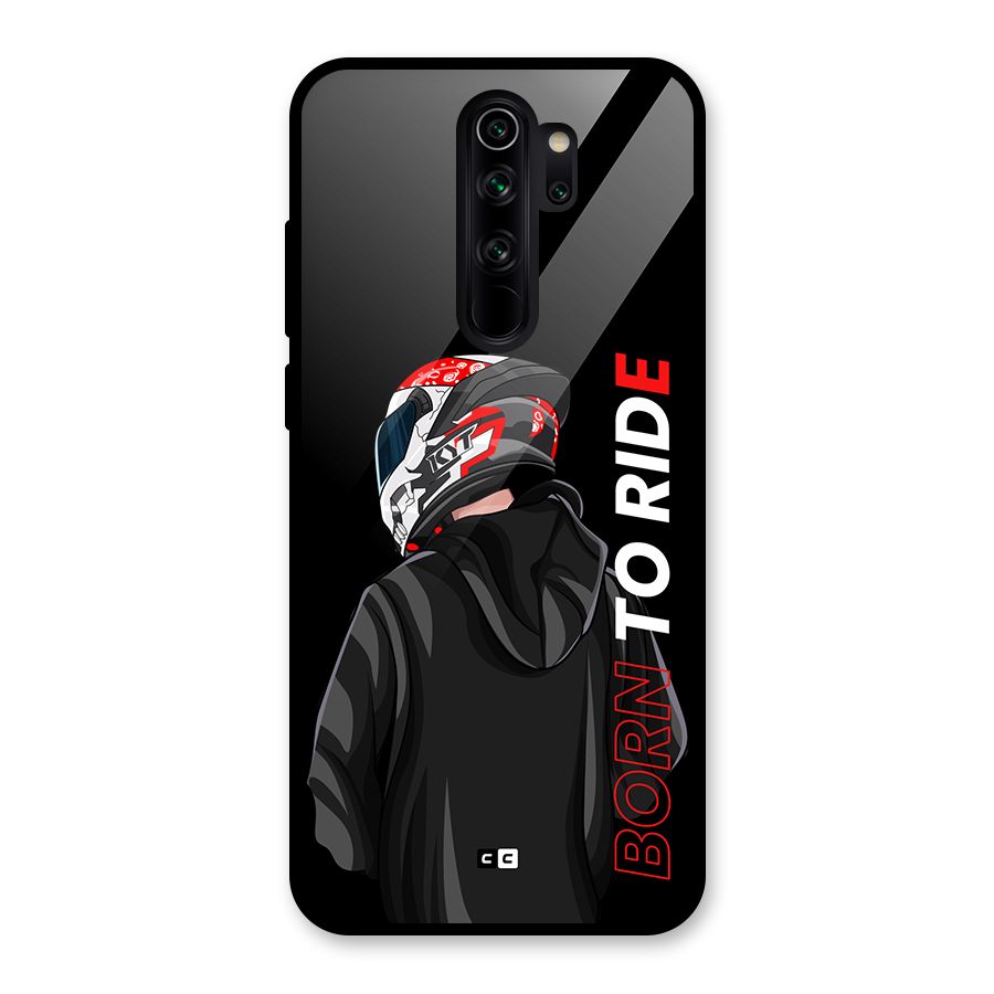 Born To Ride Glass Back Case for Redmi Note 8 Pro