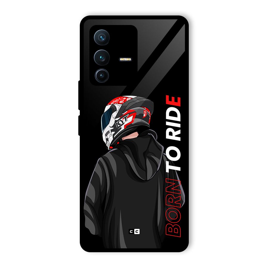 Born To Ride Glass Back Case for Vivo V23 Pro