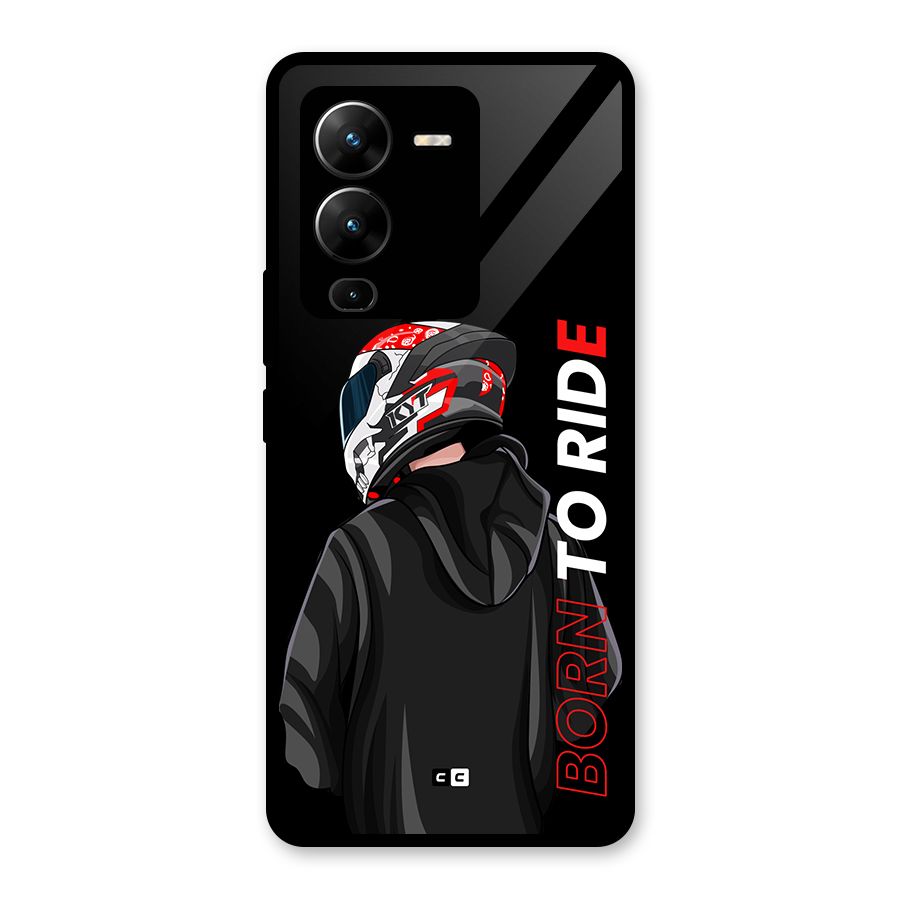 Born To Ride Glass Back Case for Vivo V25 Pro