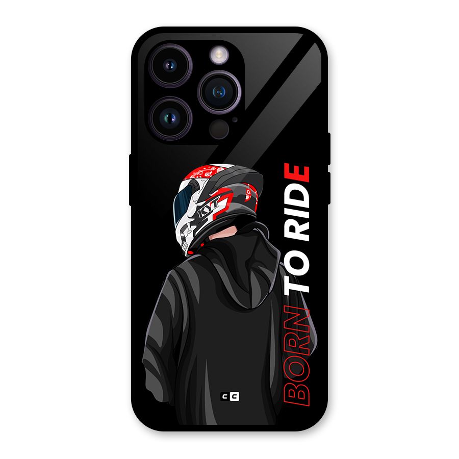 Born To Ride Glass Back Case for iPhone 14 Pro