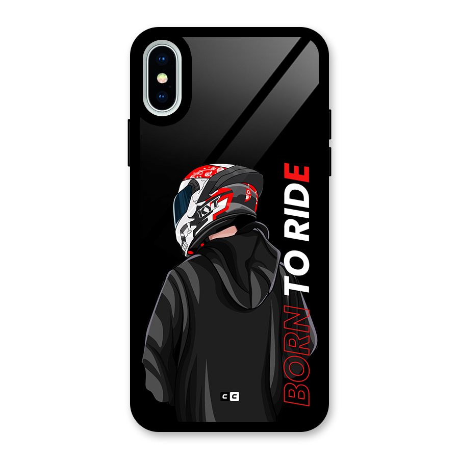 Born To Ride Glass Back Case for iPhone XS