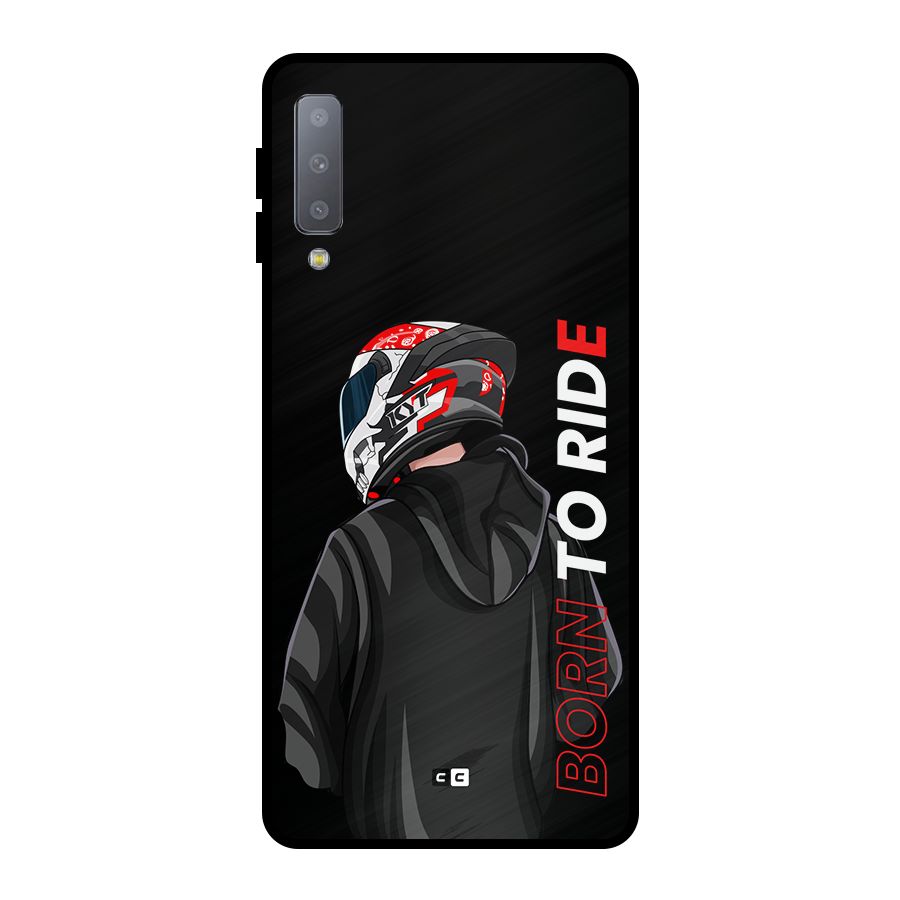 Born To Ride Metal Back Case for Galaxy A7 (2018)