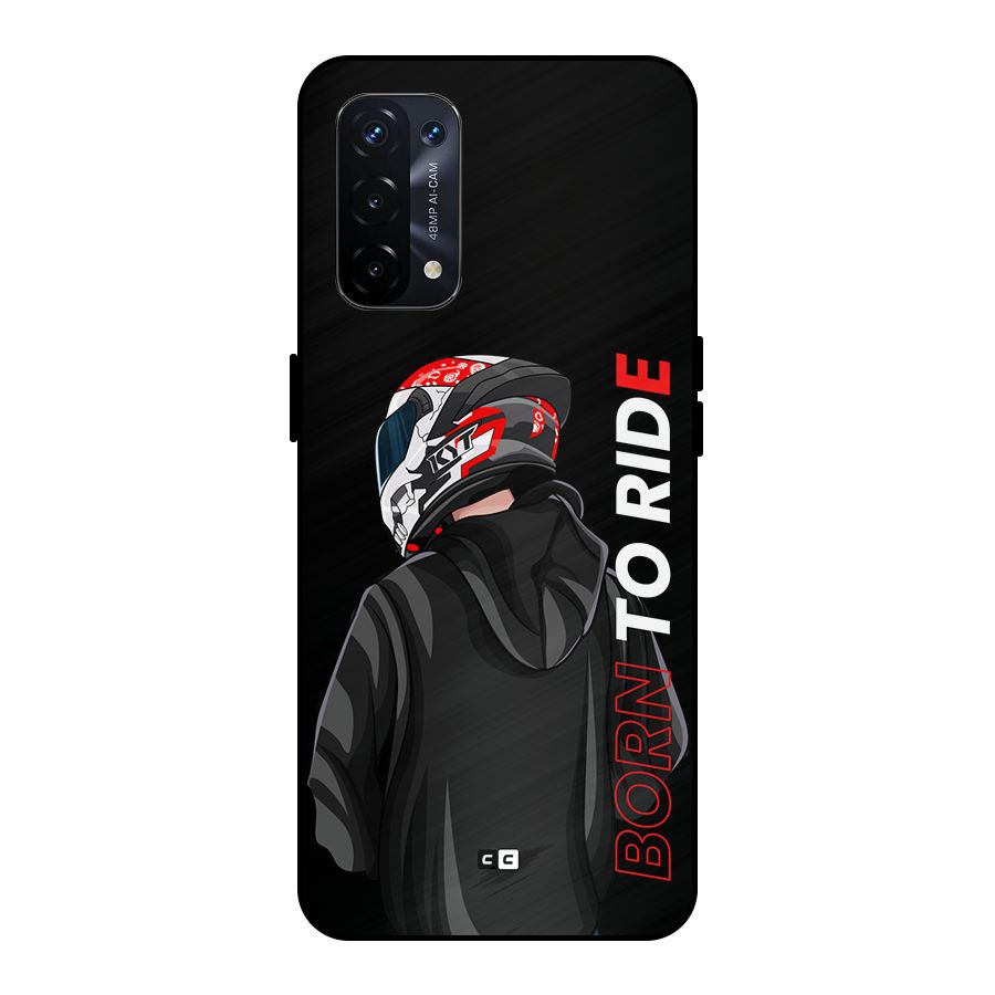 Born To Ride Metal Back Case for Oppo A74 5G