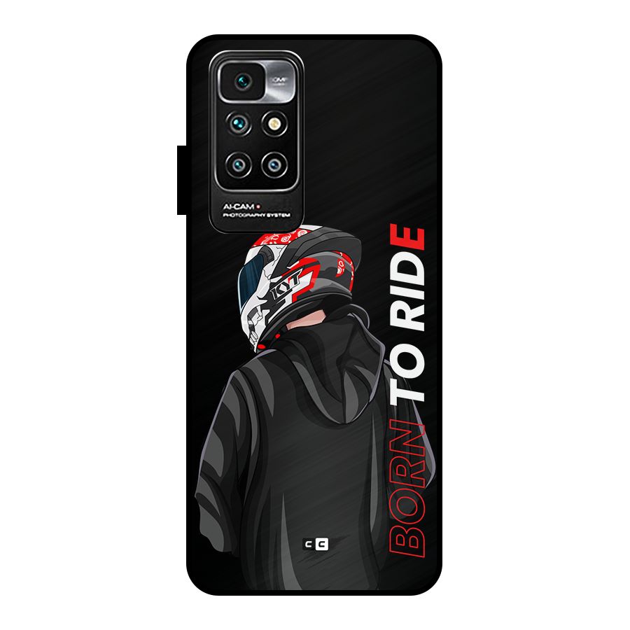 Born To Ride Metal Back Case for Redmi 10 Prime