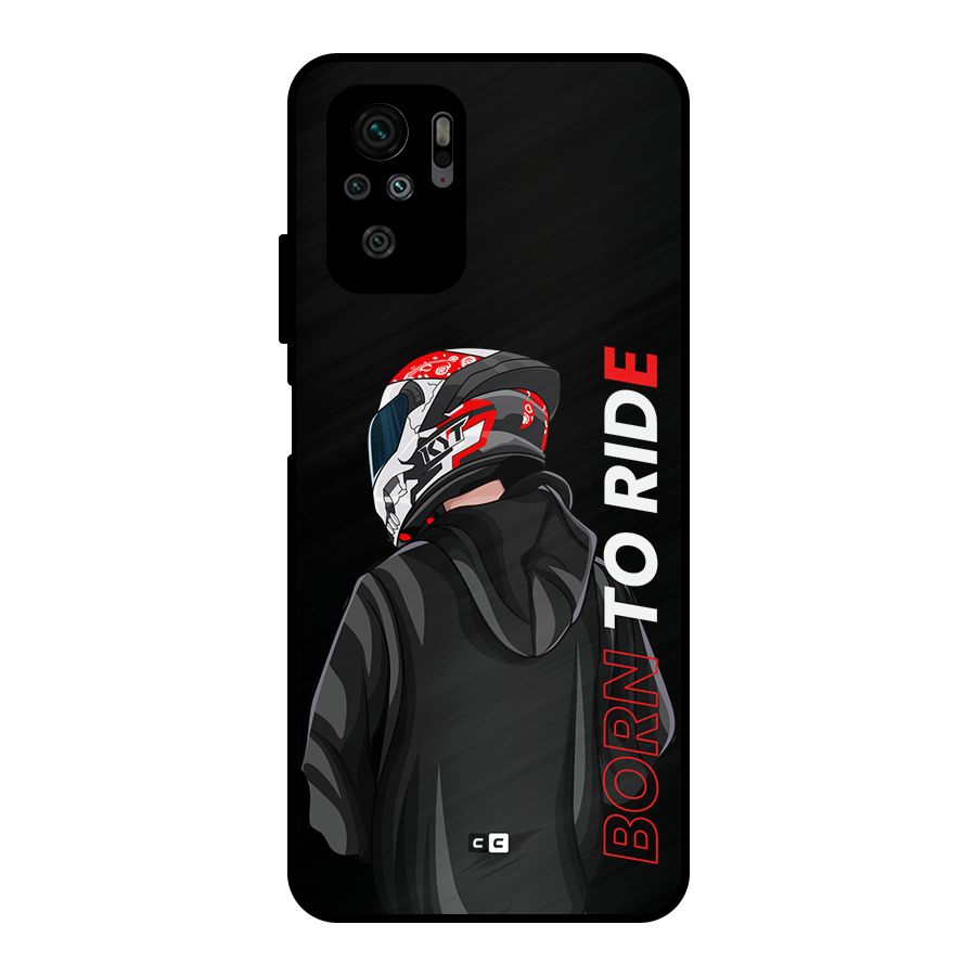 Born To Ride Metal Back Case for Redmi Note 10