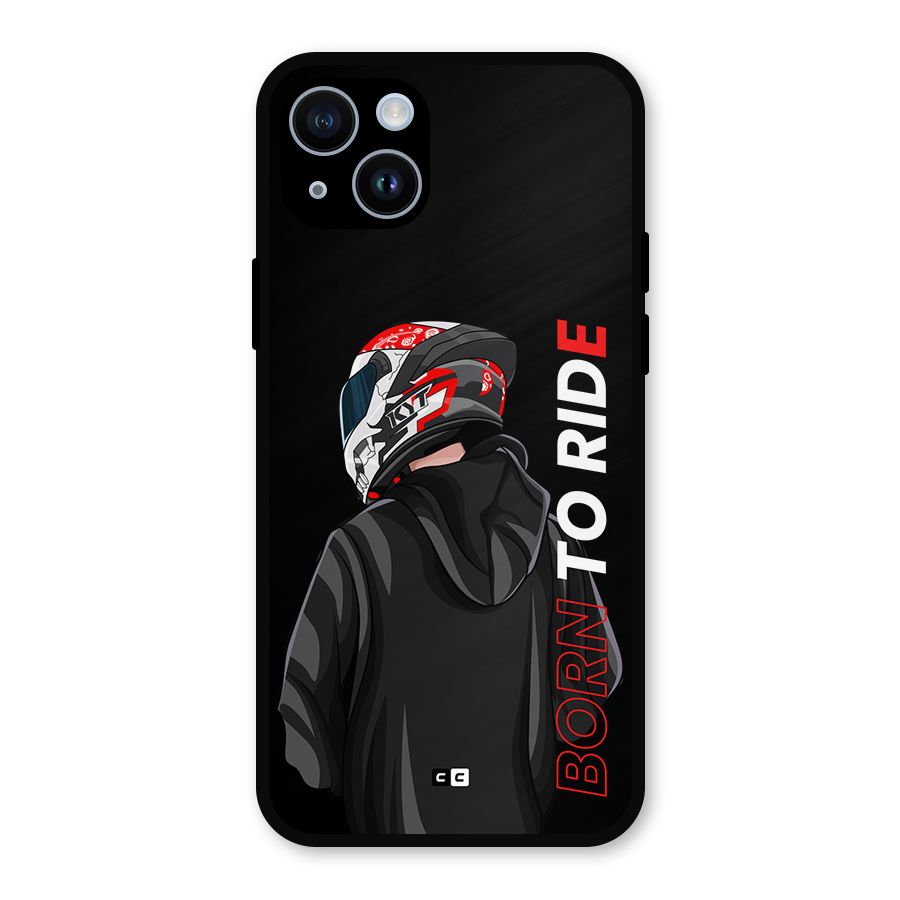 Born To Ride Metal Back Case for iPhone 14