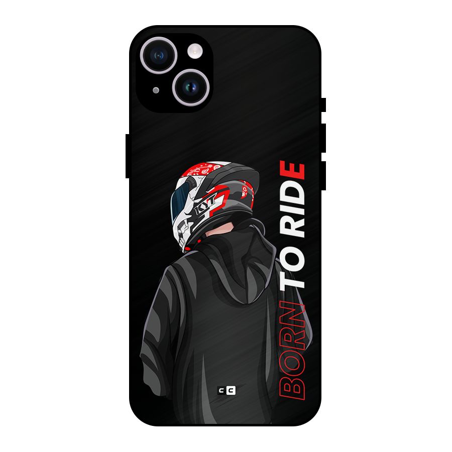 Born To Ride Metal Back Case for iPhone 14 Plus
