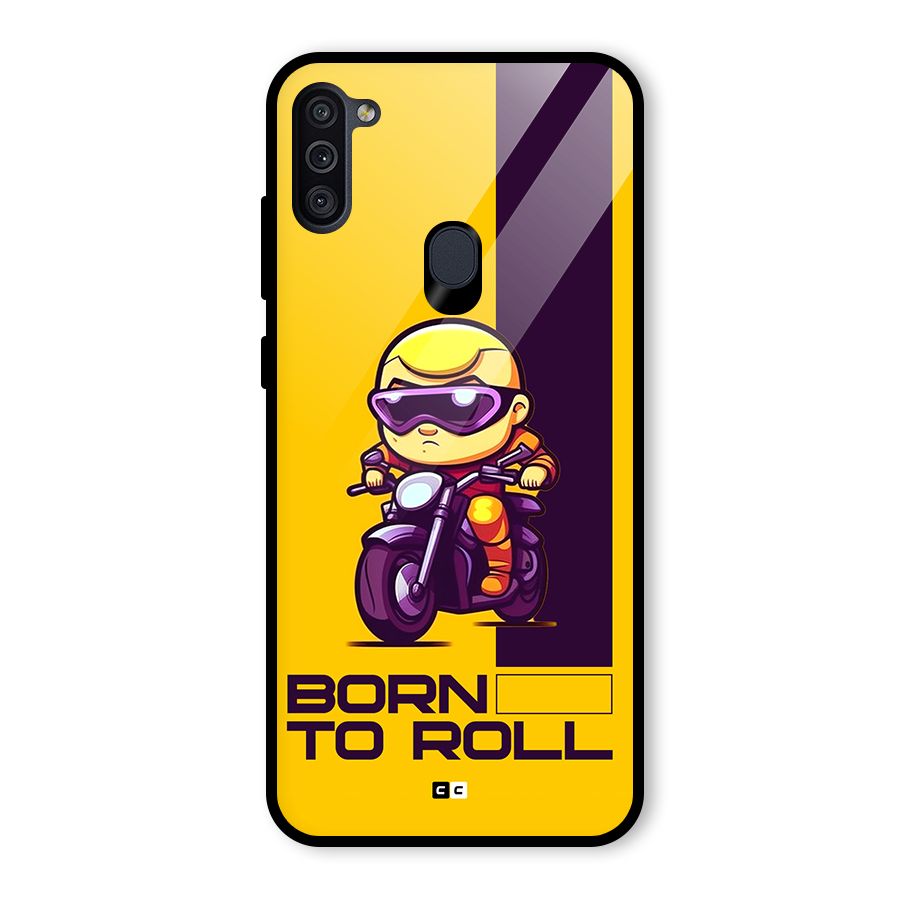 Born To Roll Glass Back Case for Galaxy M11