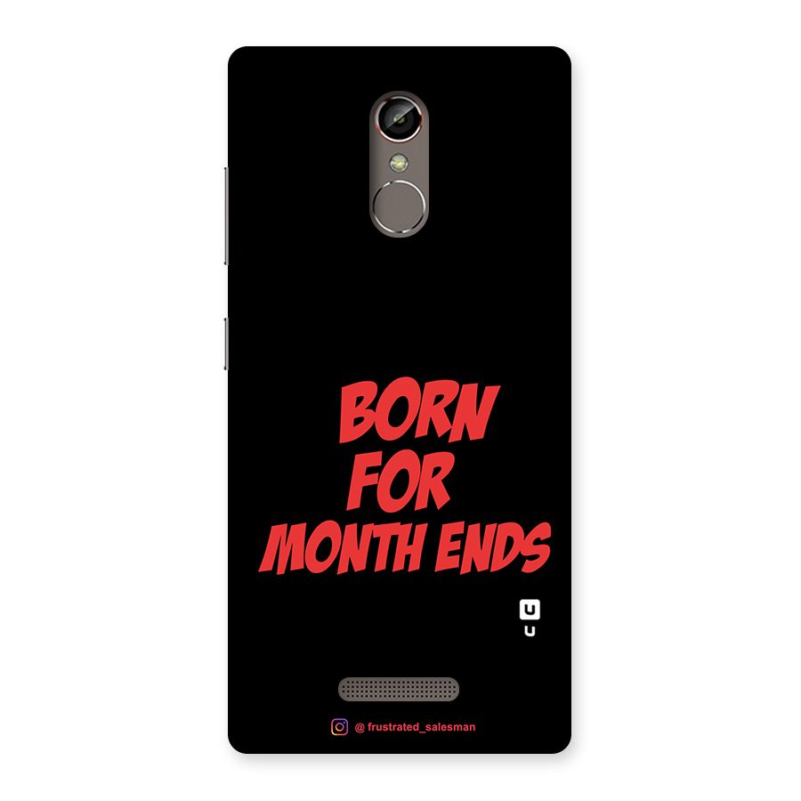 Born for Month Ends Black Back Case for Gionee S6s