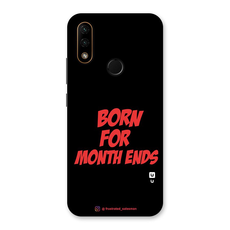Born for Month Ends Black Back Case for Lenovo A6 Note
