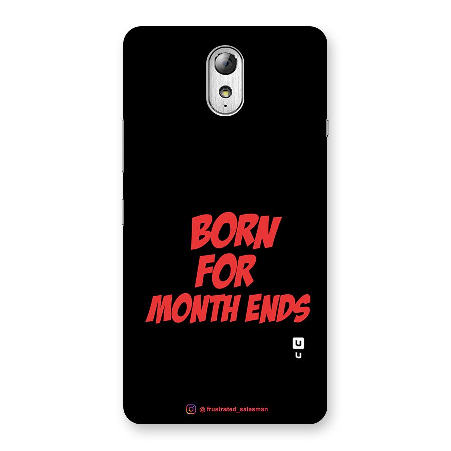 Born for Month Ends Black Back Case for Lenovo Vibe P1M