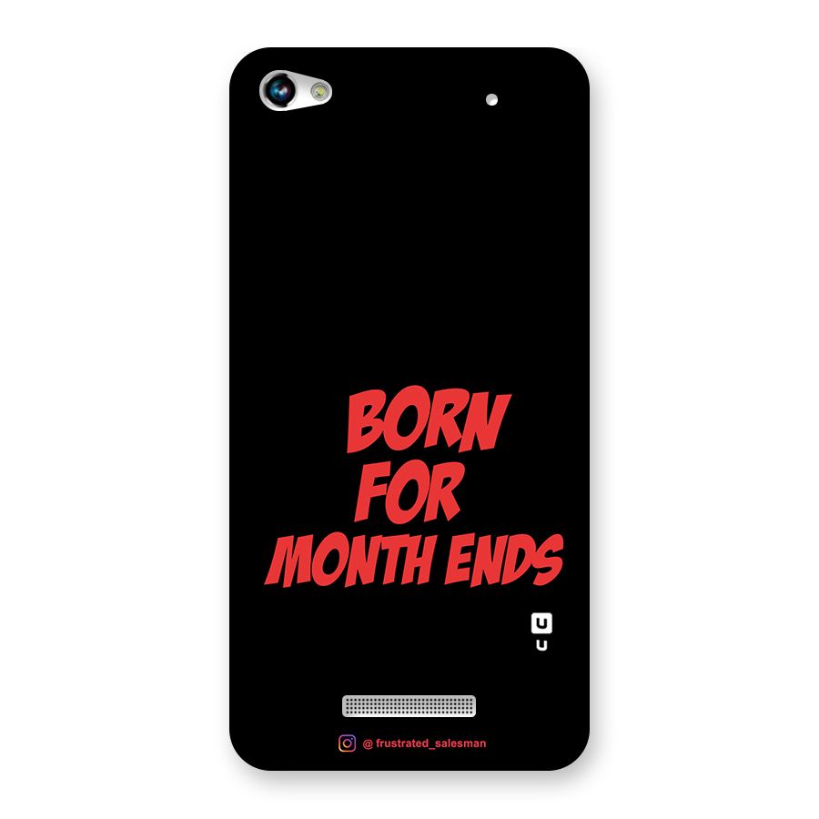 Born for Month Ends Black Back Case for Micromax Hue 2