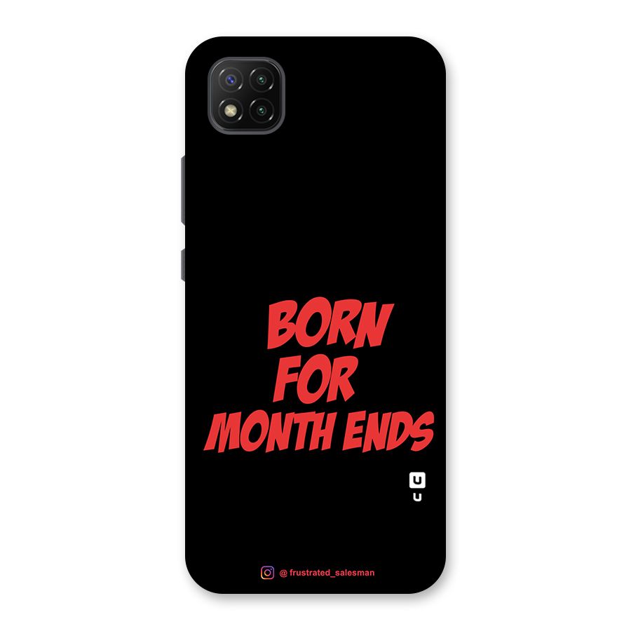 Born for Month Ends Black Back Case for Poco C3