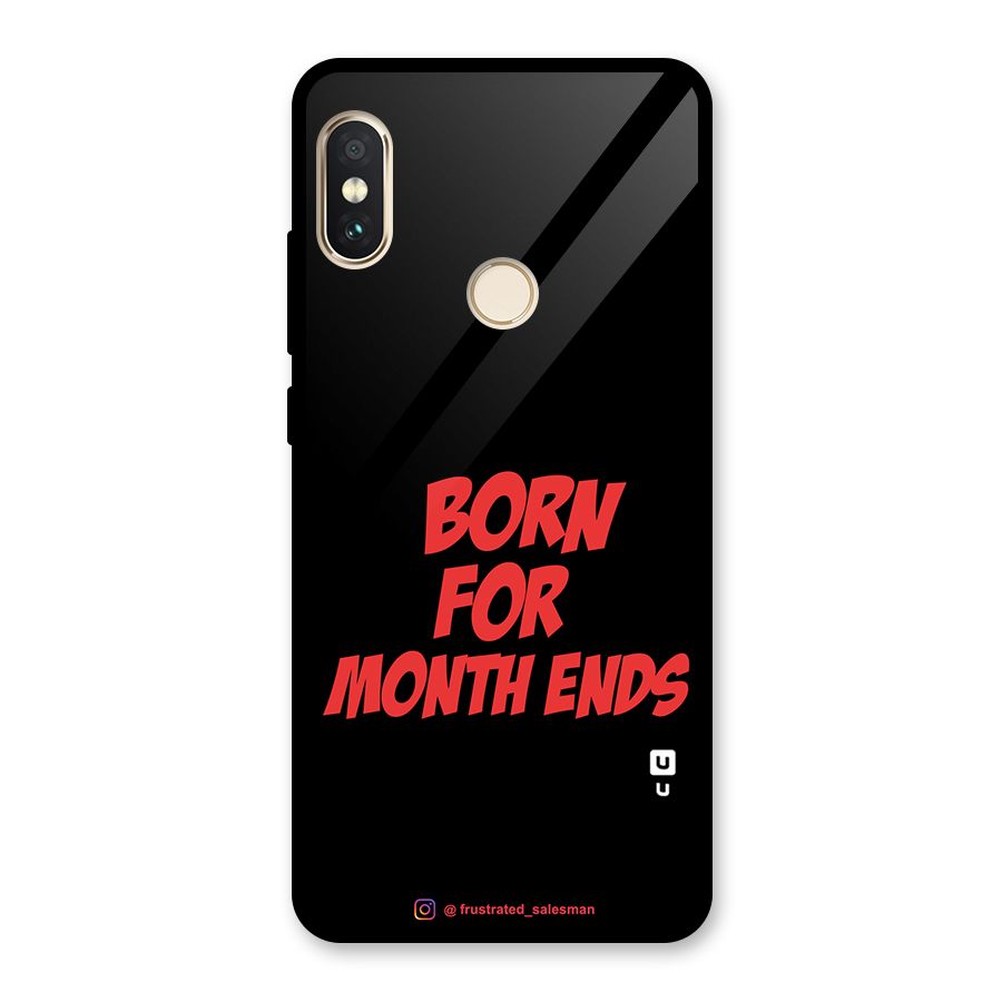 Born for Month Ends Black Glass Back Case for Redmi Note 5 Pro