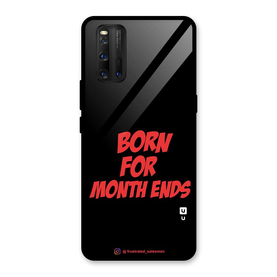 Born for Month Ends Black Glass Back Case for Vivo iQOO 3