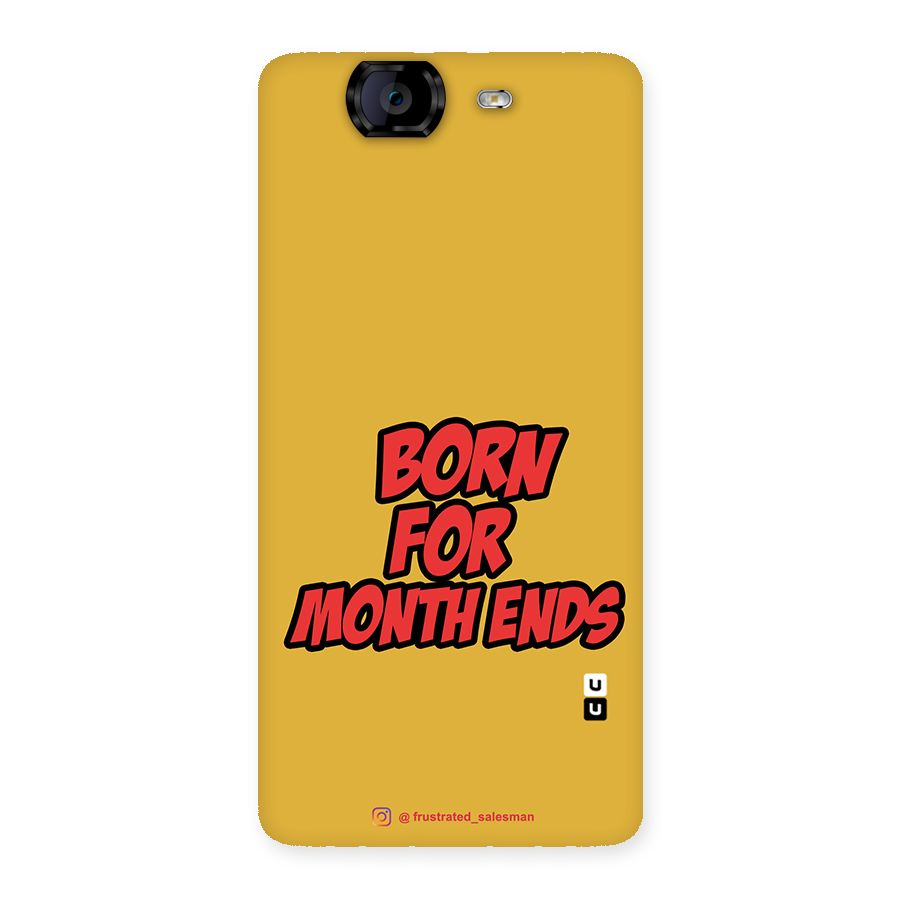 Born for Month Ends Mustard Yellow Back Case for Canvas Knight A350