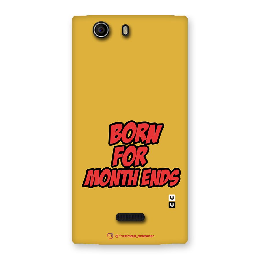 Born for Month Ends Mustard Yellow Back Case for Canvas Nitro 2 E311