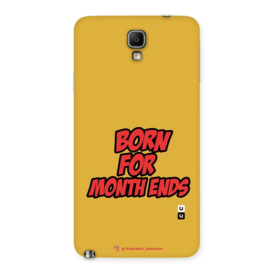 Born for Month Ends Mustard Yellow Back Case for Galaxy Note 3 Neo