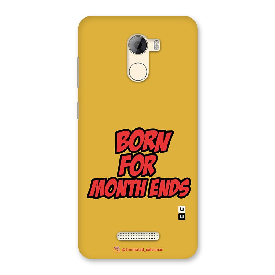 Born for Month Ends Mustard Yellow Back Case for Gionee A1 LIte