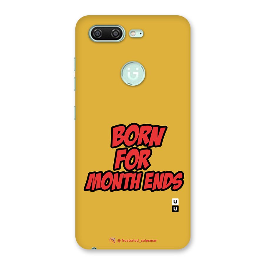 Born for Month Ends Mustard Yellow Back Case for Gionee S10