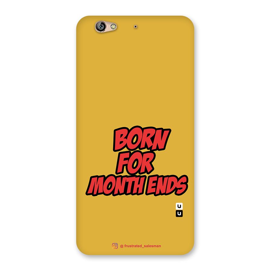 Born for Month Ends Mustard Yellow Back Case for Gionee S6