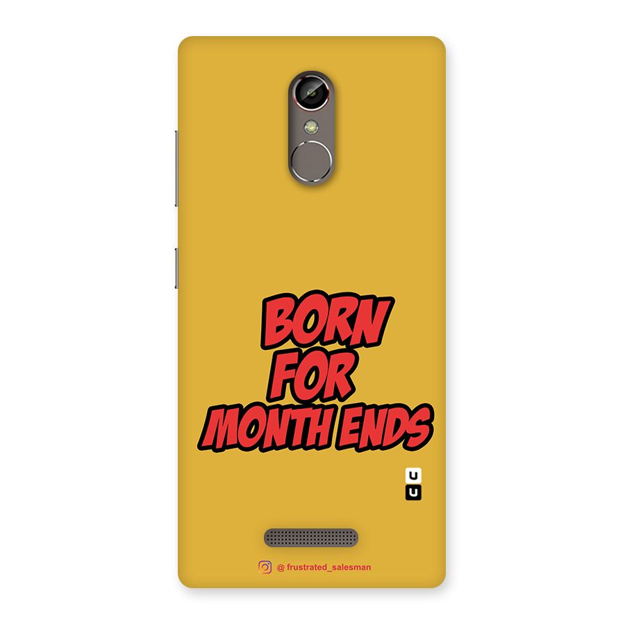 Born for Month Ends Mustard Yellow Back Case for Gionee S6s