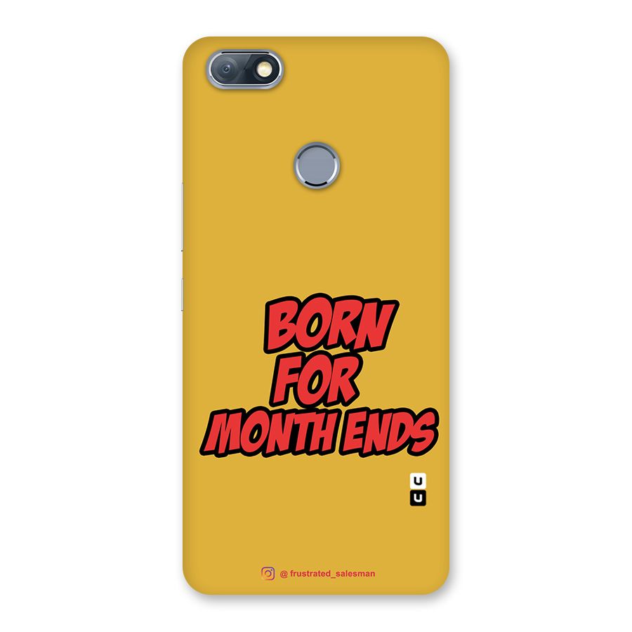 Born for Month Ends Mustard Yellow Back Case for Infinix Note 5