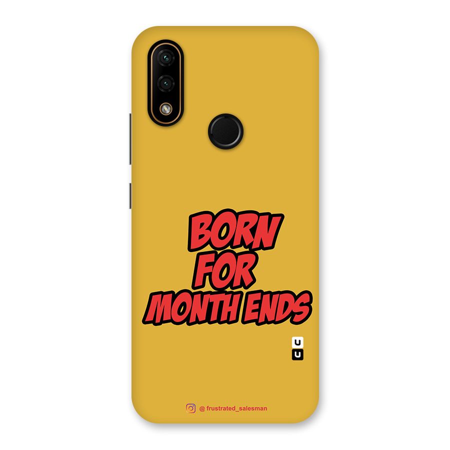Born for Month Ends Mustard Yellow Back Case for Lenovo A6 Note