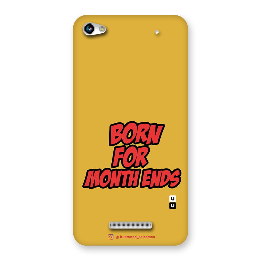 Born for Month Ends Mustard Yellow Back Case for Micromax Hue 2