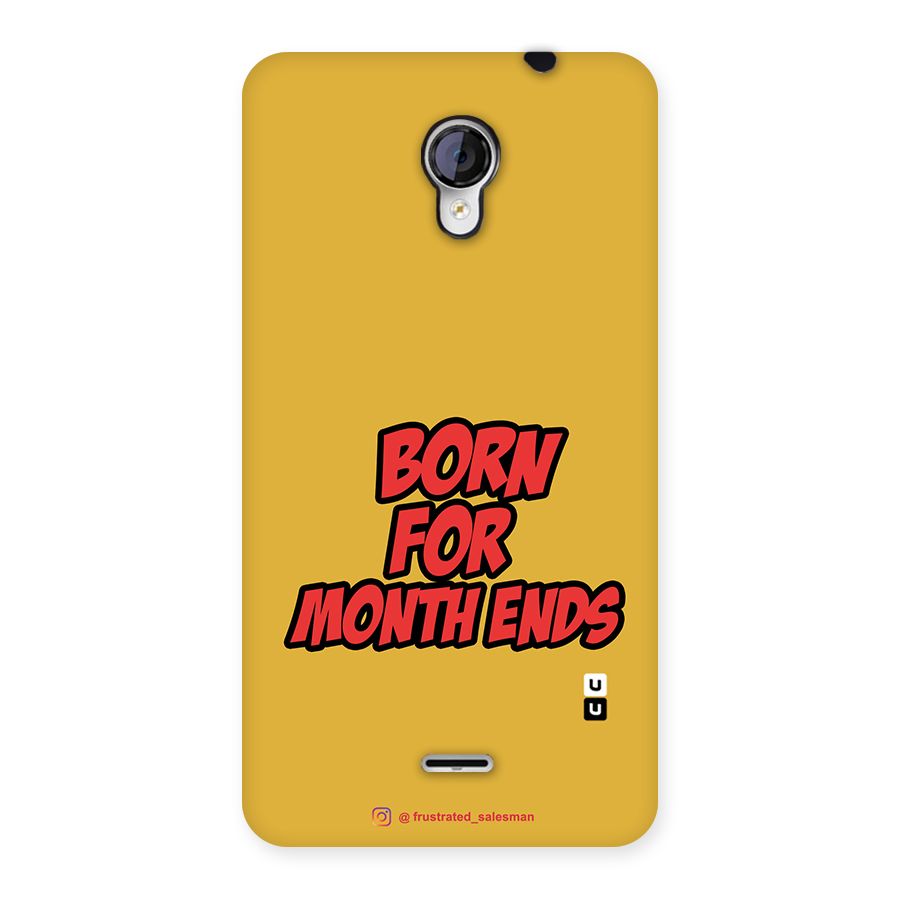Born for Month Ends Mustard Yellow Back Case for Micromax Unite 2 A106
