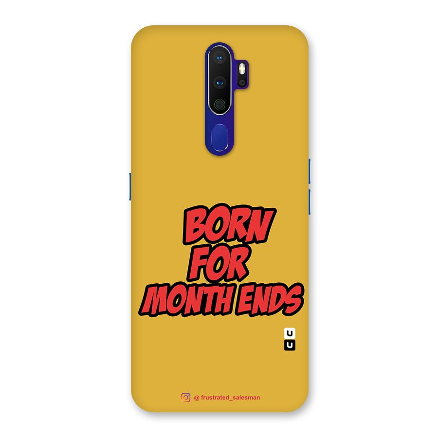 Born for Month Ends Mustard Yellow Back Case for Oppo A9 (2020)