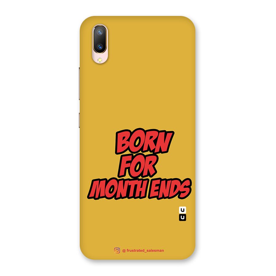 Born for Month Ends Mustard Yellow Back Case for Vivo V11 Pro