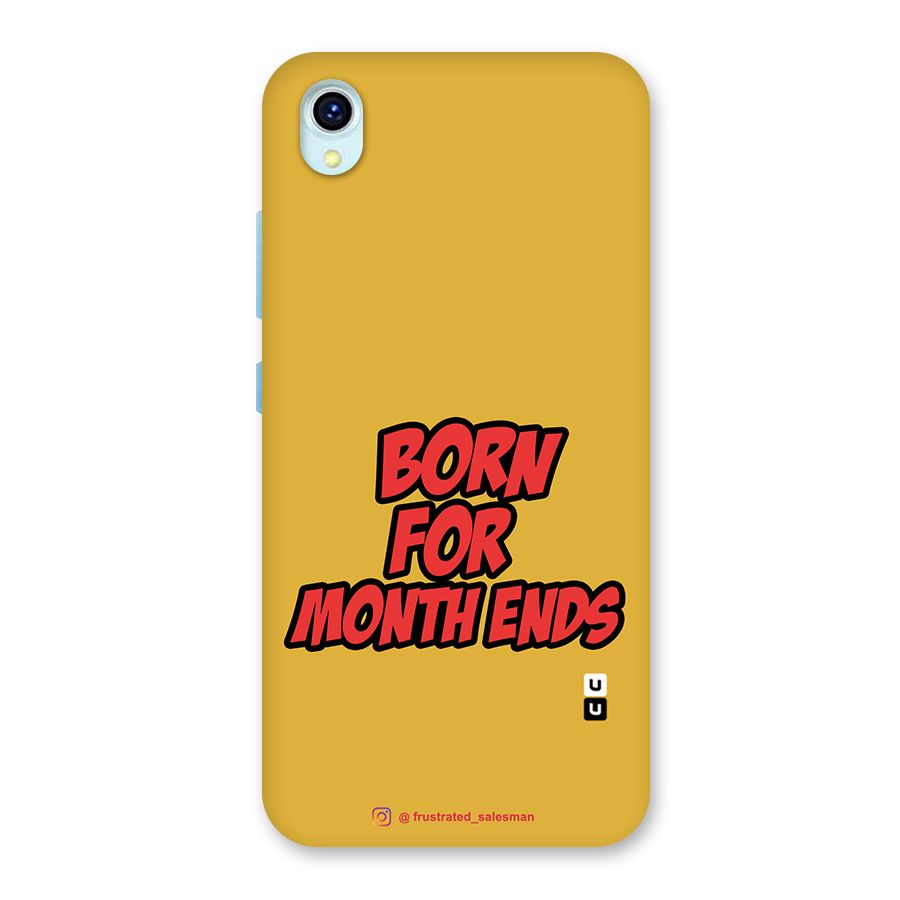 Born for Month Ends Mustard Yellow Back Case for Vivo Y1s