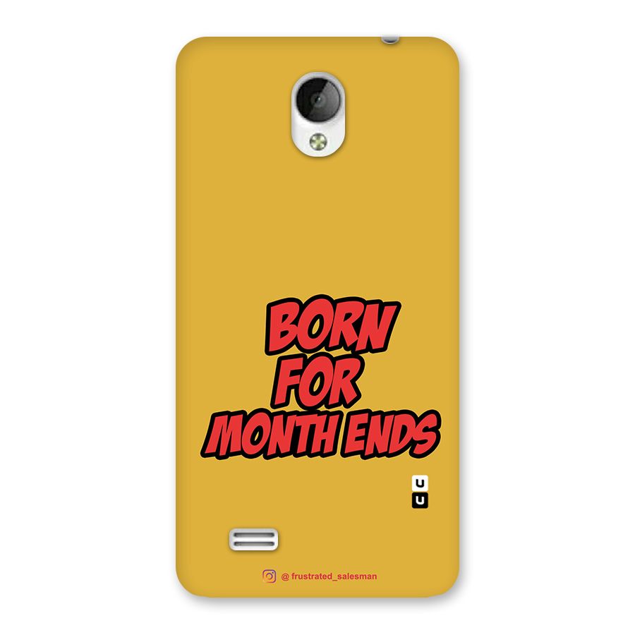Born for Month Ends Mustard Yellow Back Case for Vivo Y21