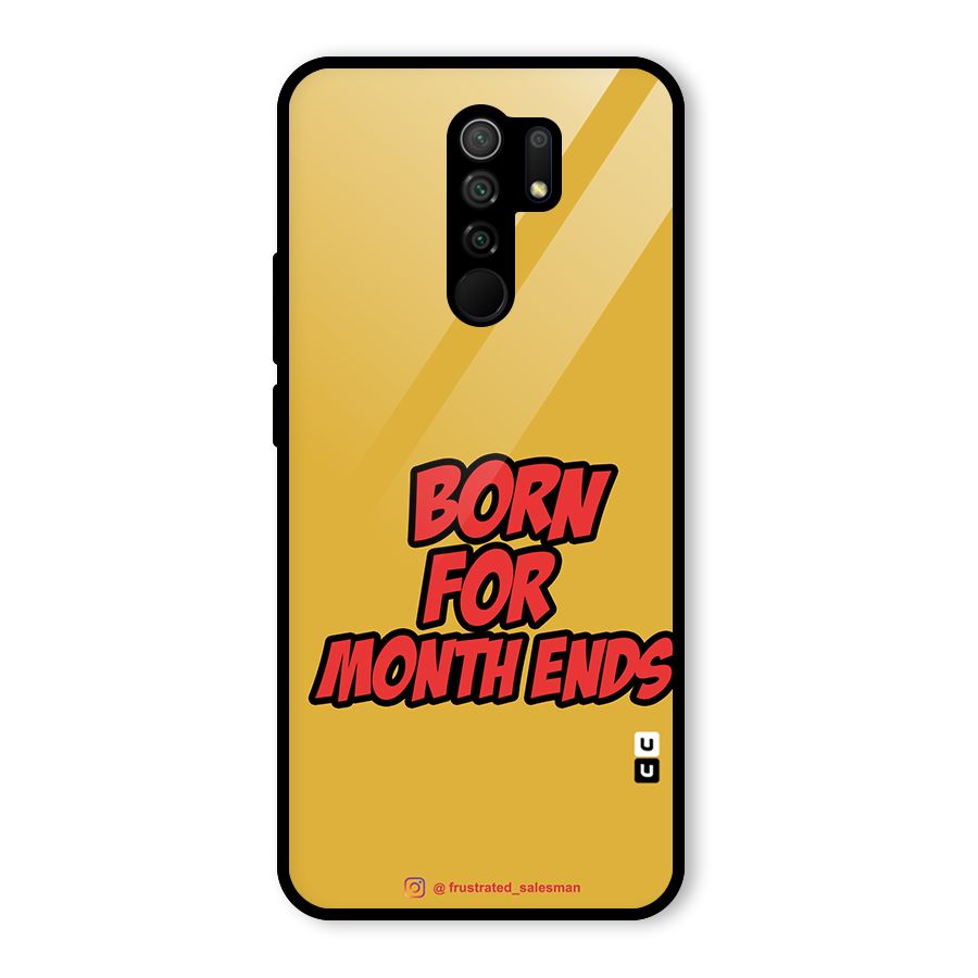 Born for Month Ends Mustard Yellow Glass Back Case for Poco M2