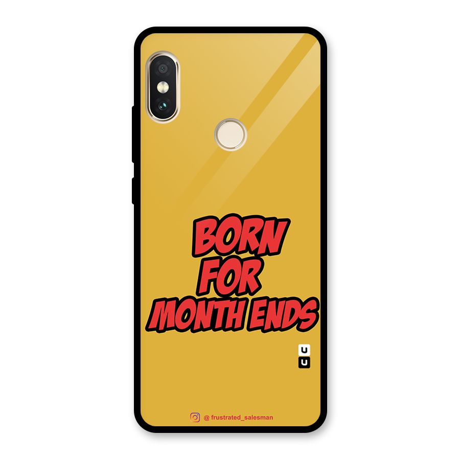 Born for Month Ends Mustard Yellow Glass Back Case for Redmi Note 5 Pro