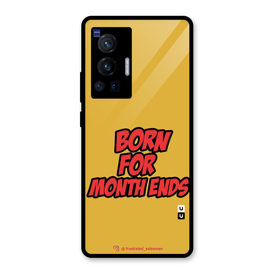 Born for Month Ends Mustard Yellow Glass Back Case for Vivo X70 Pro