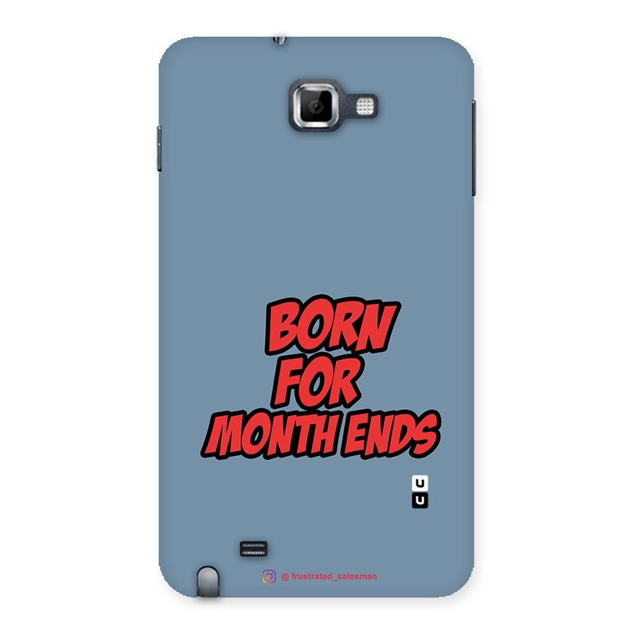 Born for Month Ends SteelBlue Back Case for Galaxy Note