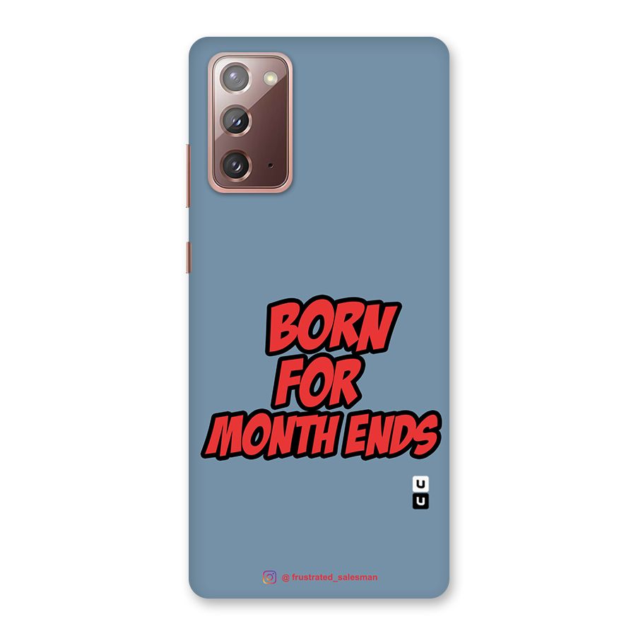 Born for Month Ends SteelBlue Back Case for Galaxy Note 20