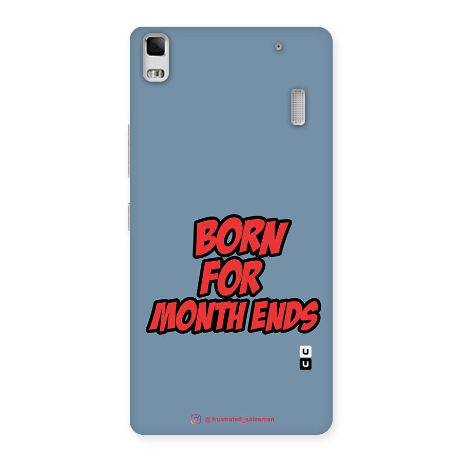 Born for Month Ends SteelBlue Back Case for Lenovo A7000