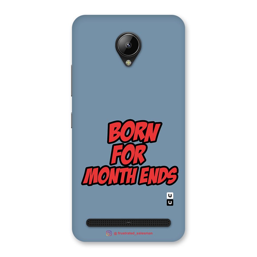 Born for Month Ends SteelBlue Back Case for Lenovo C2