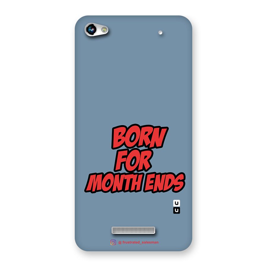 Born for Month Ends SteelBlue Back Case for Micromax Hue 2