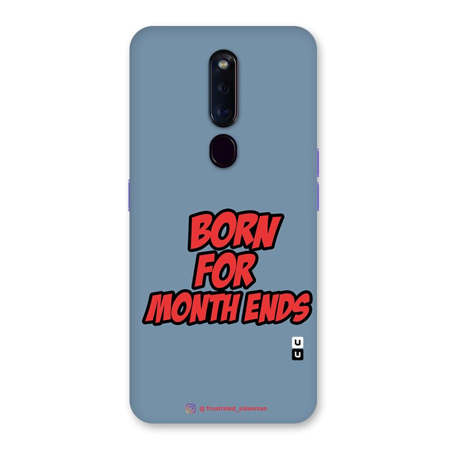 Born for Month Ends SteelBlue Glass Back Case for Oppo F11 Pro