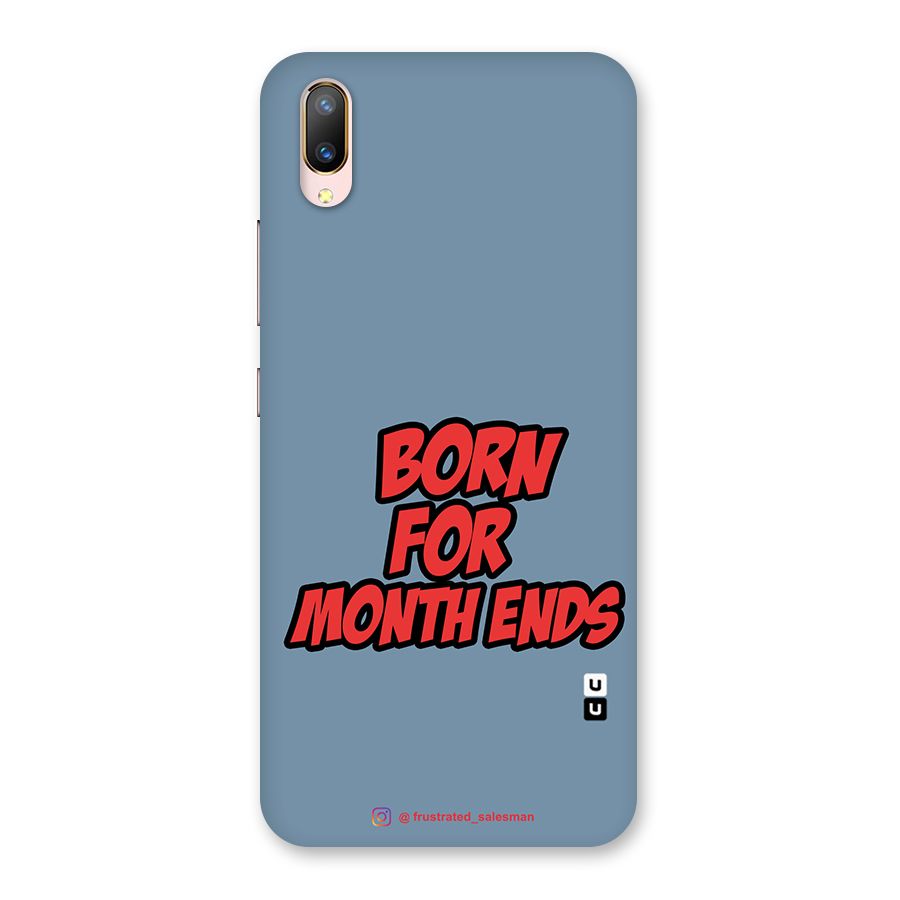 Born for Month Ends SteelBlue Back Case for Vivo V11 Pro